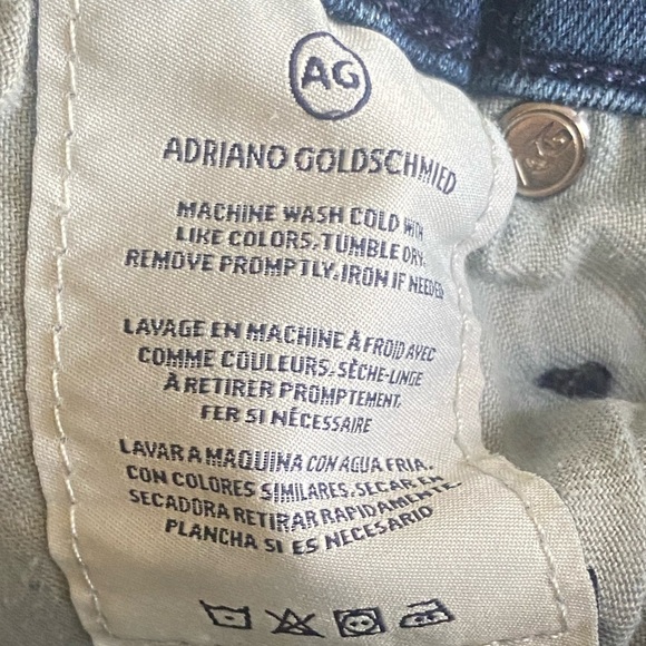 AG Adriano Goldschmed Prima Dark Blue Slim Cigarette Ankle Jean Women’s Size 25R - Picture 9 of 9
